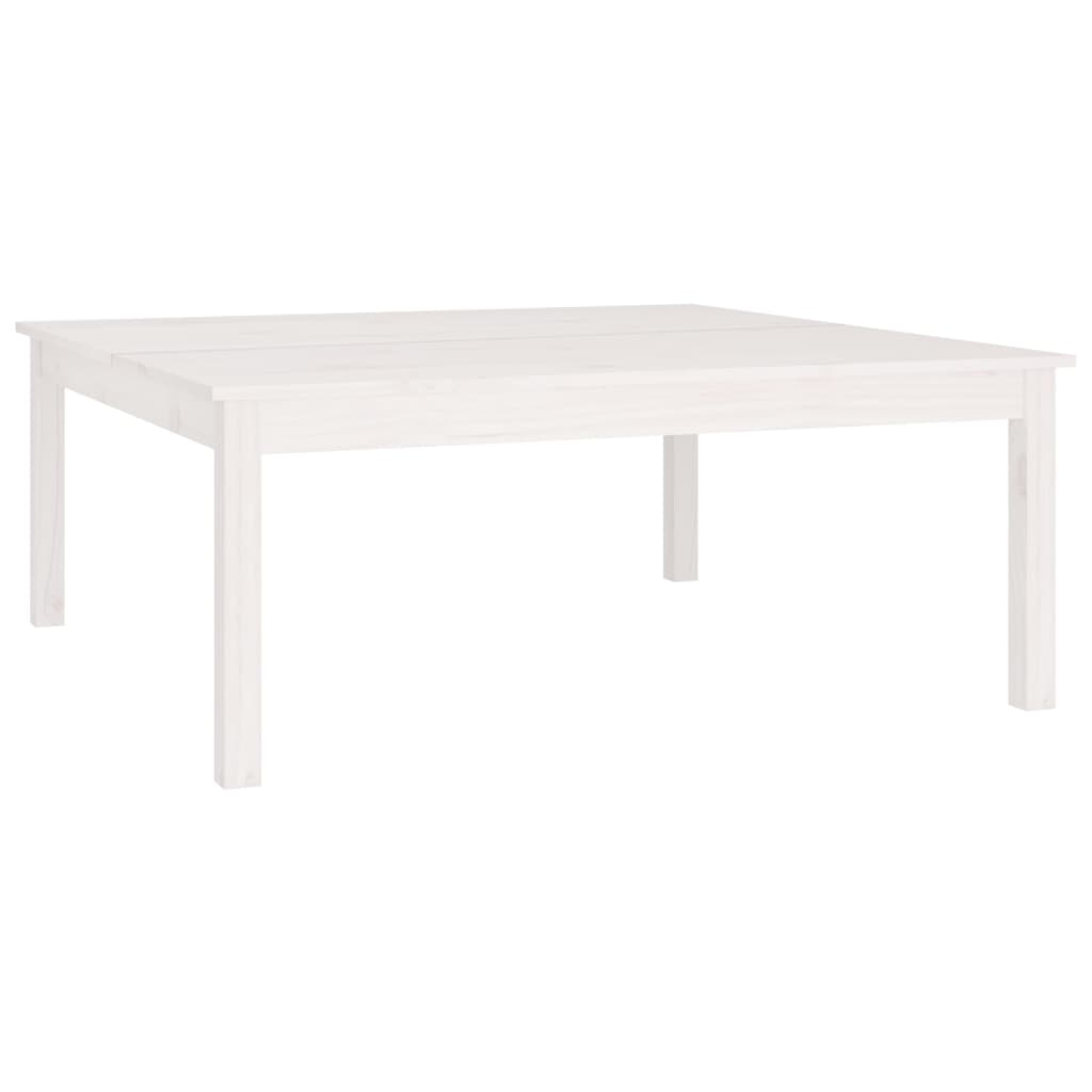 Tavolino da Salotto Bianco 100x100x40 cm Legno Massello di Pino | homemem39
