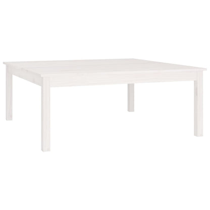 Tavolino da Salotto Bianco 100x100x40 cm Legno Massello di Pino | homemem39