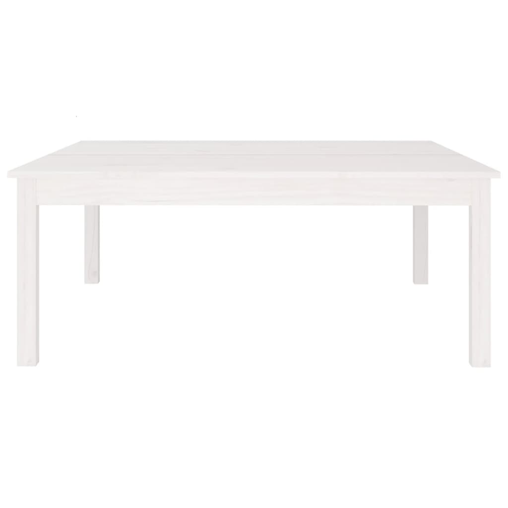 Tavolino da Salotto Bianco 100x100x40 cm Legno Massello di Pino | homemem39