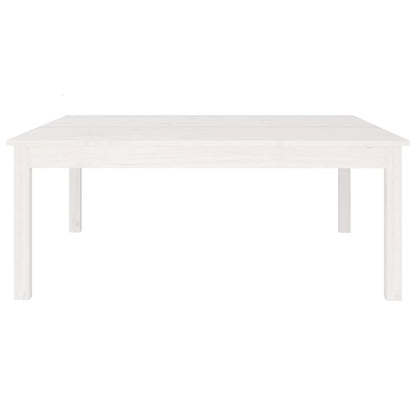 Tavolino da Salotto Bianco 100x100x40 cm Legno Massello di Pino | homemem39