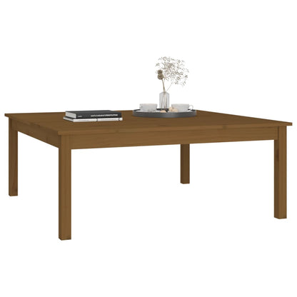 Tavolino da Salotto Marrone Cera 100x100x40 cm Legno di Pino | homemem39