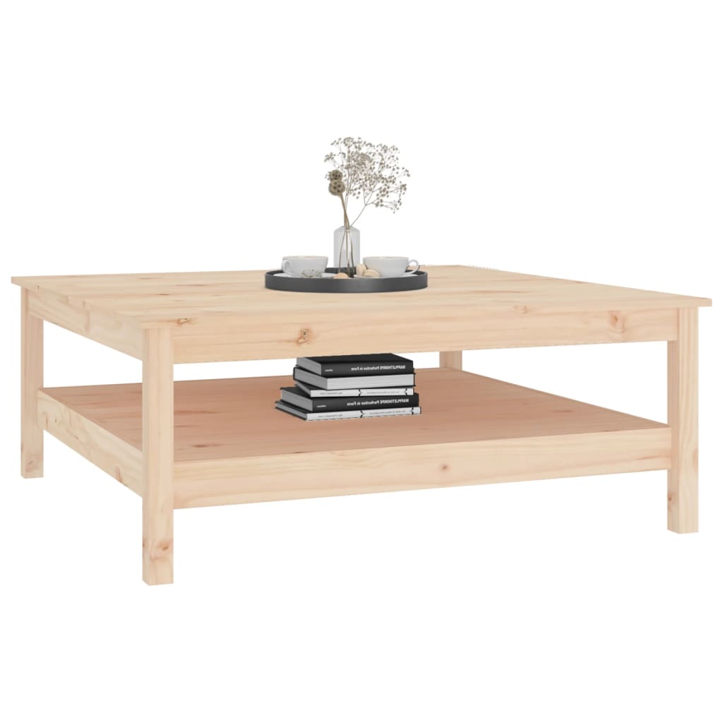 Tavolino da caffè 100x100x40 cm in legno massello di pino | homemem39