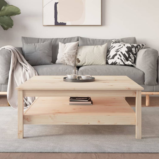 Tavolino da caffè 100x100x40 cm in legno massello di pino | homemem39