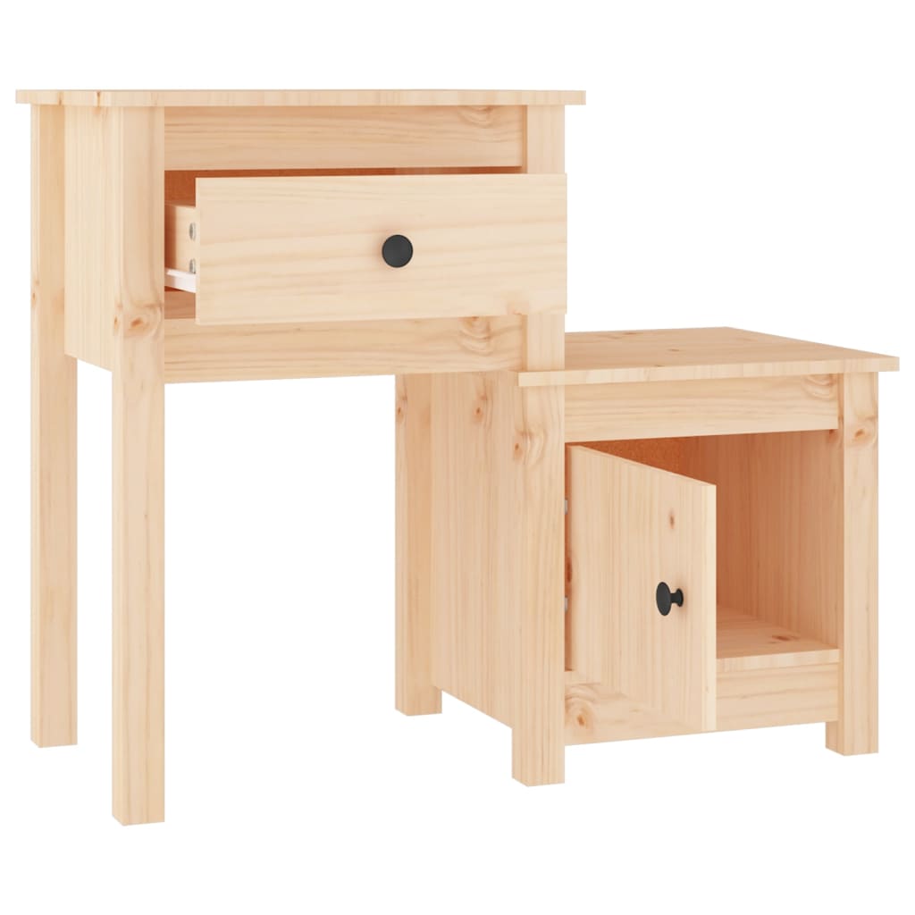 Comodino 79,5x38x65,5 cm in Legno Massello di Pino | homemem39