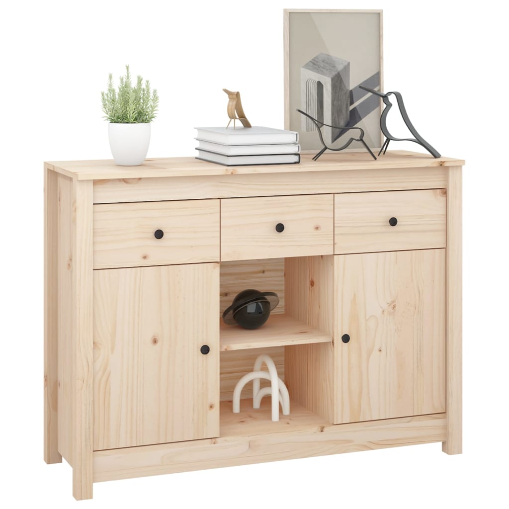 Credenza 100x35x74,5 cm in Legno Massello di Pino - homemem39