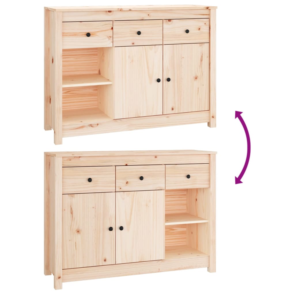 Credenza 100x35x74 cm in Legno Massello di Pino - homemem39