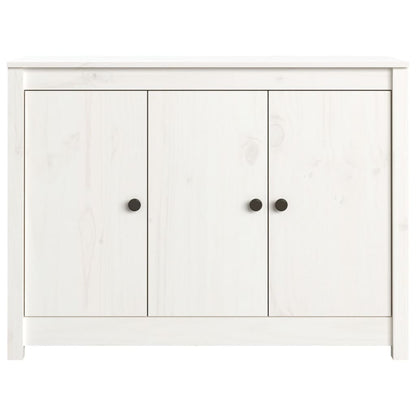 Credenza Bianca 100x35x74 cm in Legno Massello di Pino - homemem39