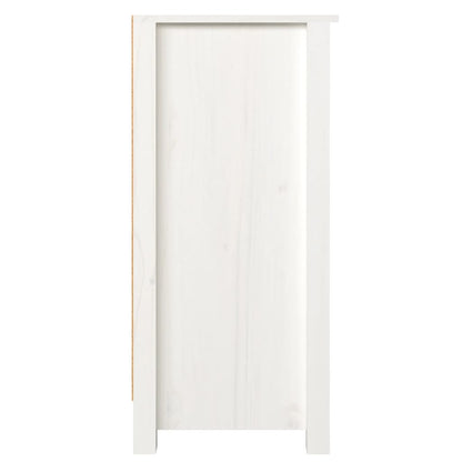 Credenza Bianca 100x35x74 cm in Legno Massello di Pino - homemem39