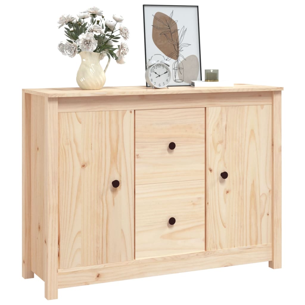 Credenza 100x35x74 cm in Legno Massello di Pino