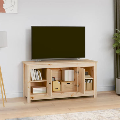 Mobile Porta TV 103x36,5x52 cm in Legno Massello di Pino - homemem39