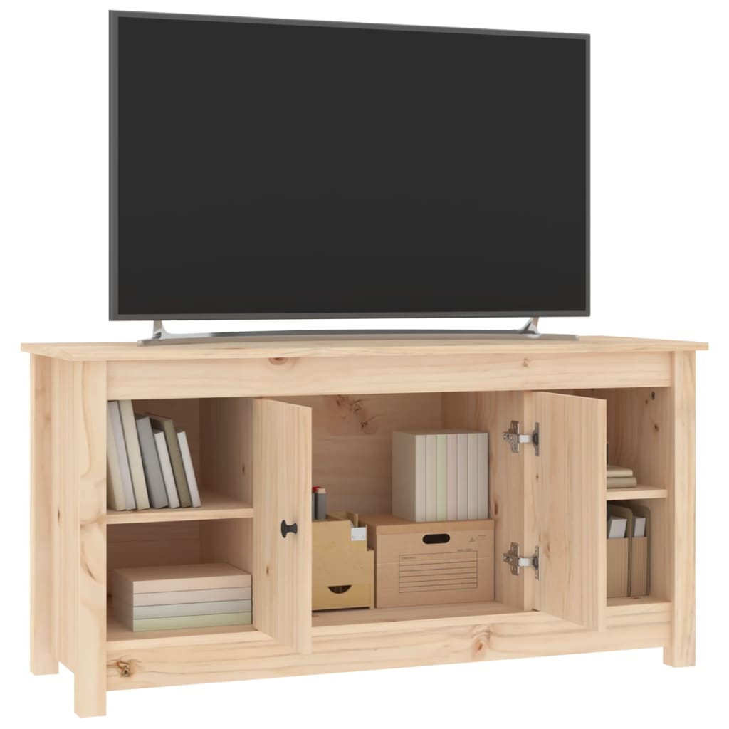 Mobile Porta TV 103x36,5x52 cm in Legno Massello di Pino - homemem39