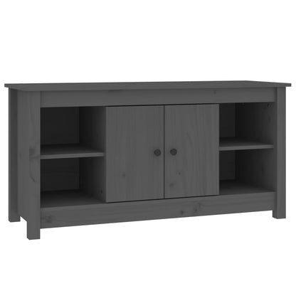 Mobile Porta TV Grigio 103x36,5x52 cm in Legno Massello di Pino - homemem39