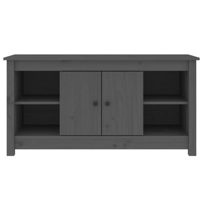 Mobile Porta TV Grigio 103x36,5x52 cm in Legno Massello di Pino - homemem39