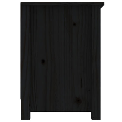 Mobile Porta TV Nero 103x36,5x52 cm in Legno Massello di Pino - homemem39