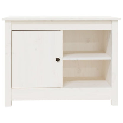 White TV Cabinet 70x36.5x52 cm in Solid Pine Wood
