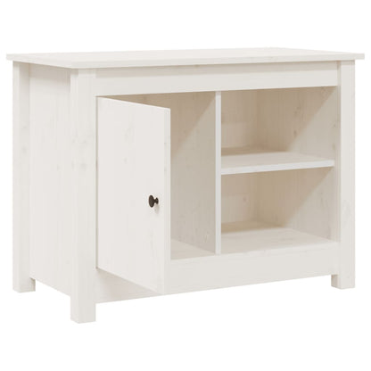 White TV Cabinet 70x36.5x52 cm in Solid Pine Wood