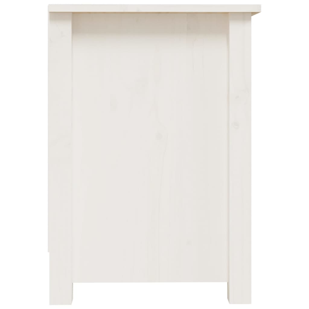 Mobile Porta TV Bianco 70x36,5x52 cm in Legno Massello di Pino