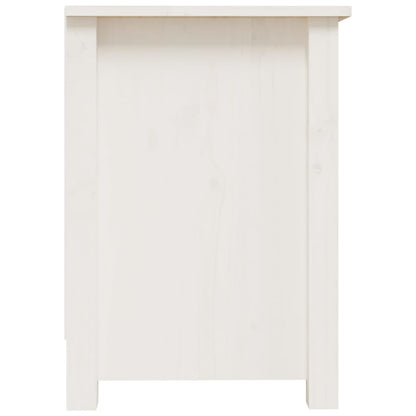 White TV Cabinet 70x36.5x52 cm in Solid Pine Wood