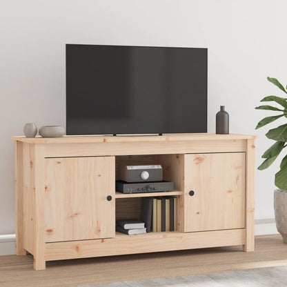 Mobile Porta TV 103x36,5x52 cm in Legno Massello di Pino - homemem39