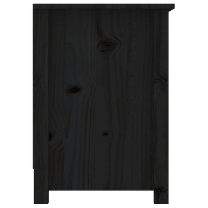 Mobile Porta TV Nero 103x36,5x52 cm in Legno Massello di Pino - homemem39