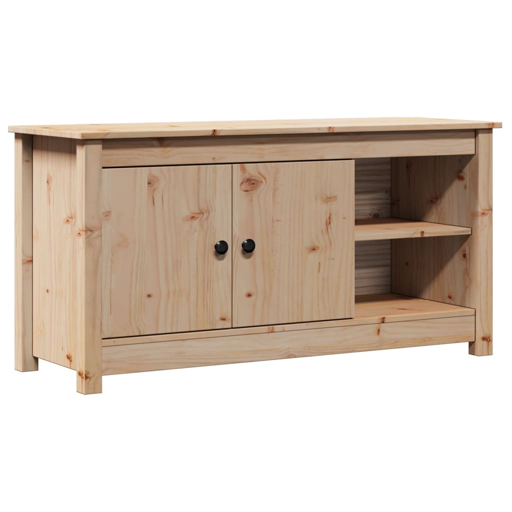 Mobile Porta TV 103x36,5x52 cm in Legno Massello di Pino - homemem39