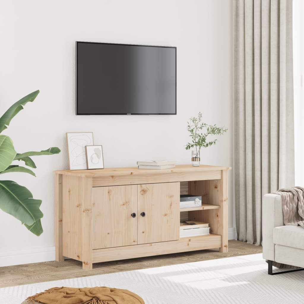 Mobile Porta TV 103x36,5x52 cm in Legno Massello di Pino - homemem39