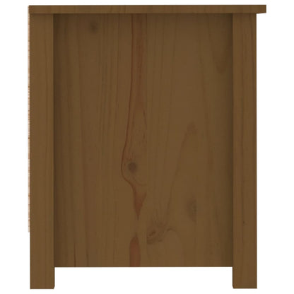 Scarpiera Marrone Ambra 110x38x45,5cm in Legno Massello di Pino - homemem39