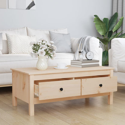 Tavolino da Salotto 100x50x40 cm Legno Massello di Pino | homemem39