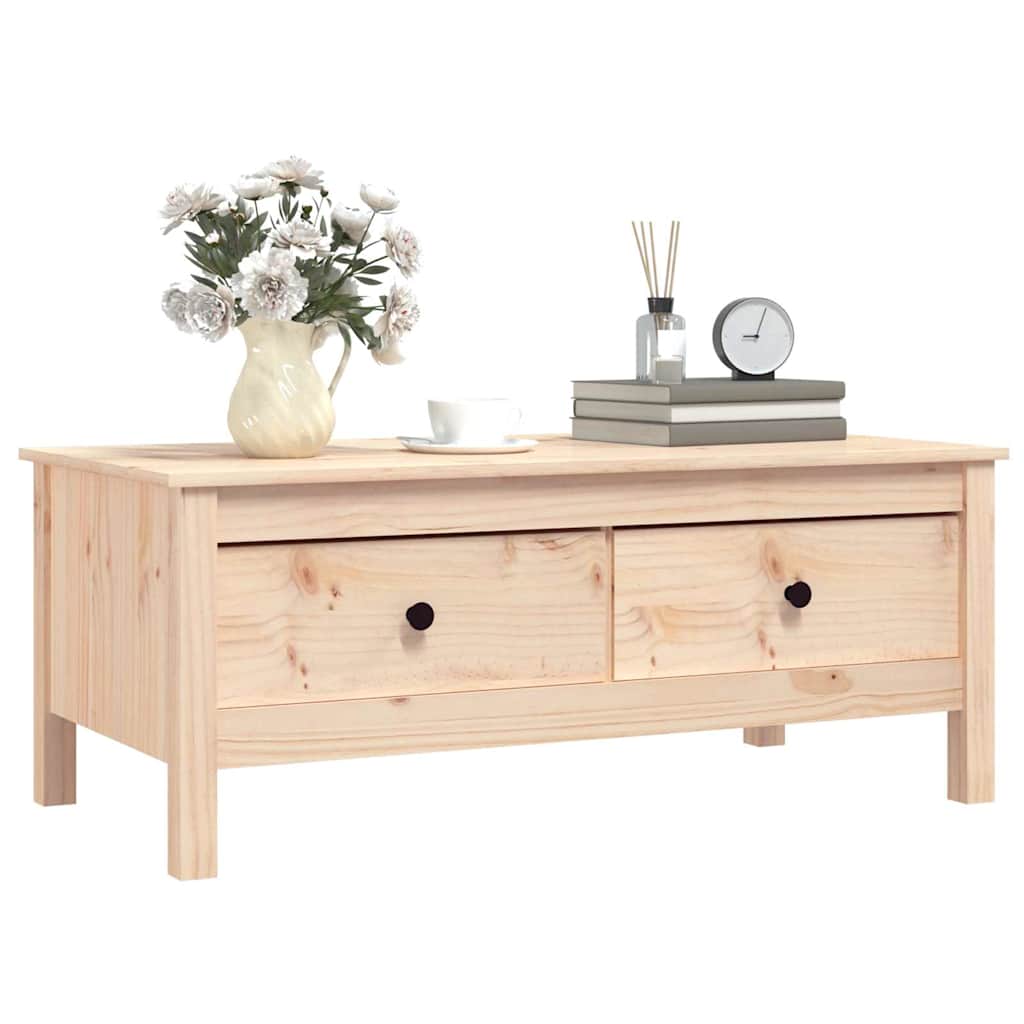 Tavolino da Salotto 100x50x40 cm Legno Massello di Pino