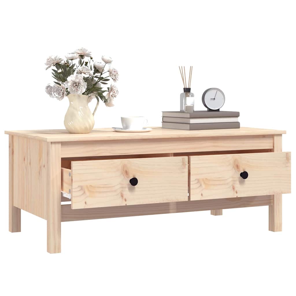 Tavolino da Salotto 100x50x40 cm Legno Massello di Pino