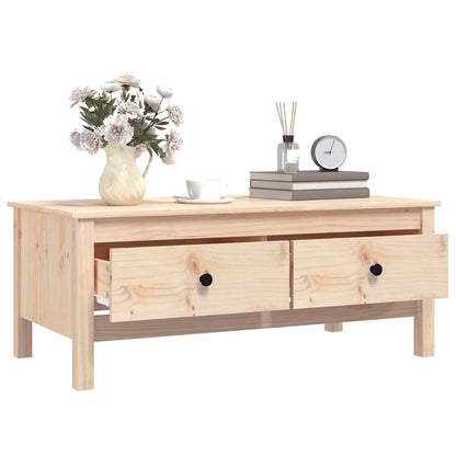 Tavolino da Salotto 100x50x40 cm Legno Massello di Pino