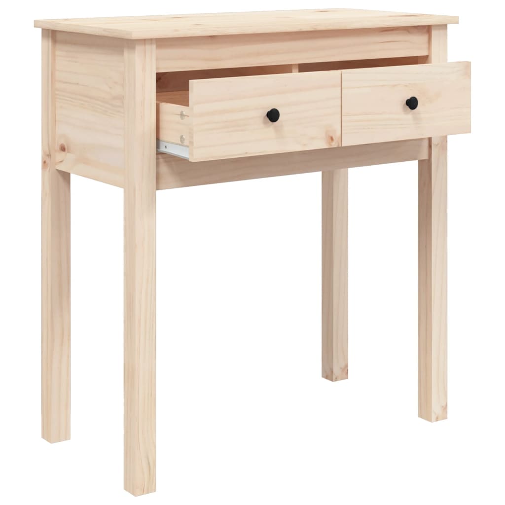 Tavolo Consolle 70x35x75 cm in Legno Massello di Pino - homemem39