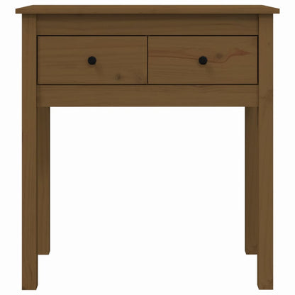 Tavolo Consolle Marrone Ambra 70x35x75cm Legno Massello di Pino | homemem39
