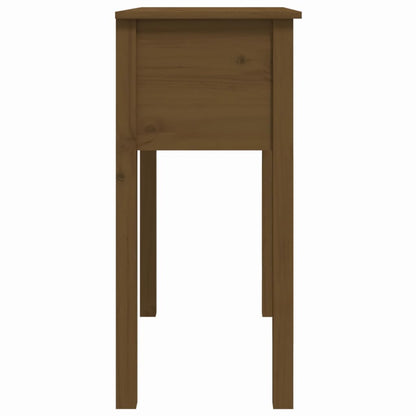Tavolo Consolle Marrone Ambra 70x35x75cm Legno Massello di Pino | homemem39