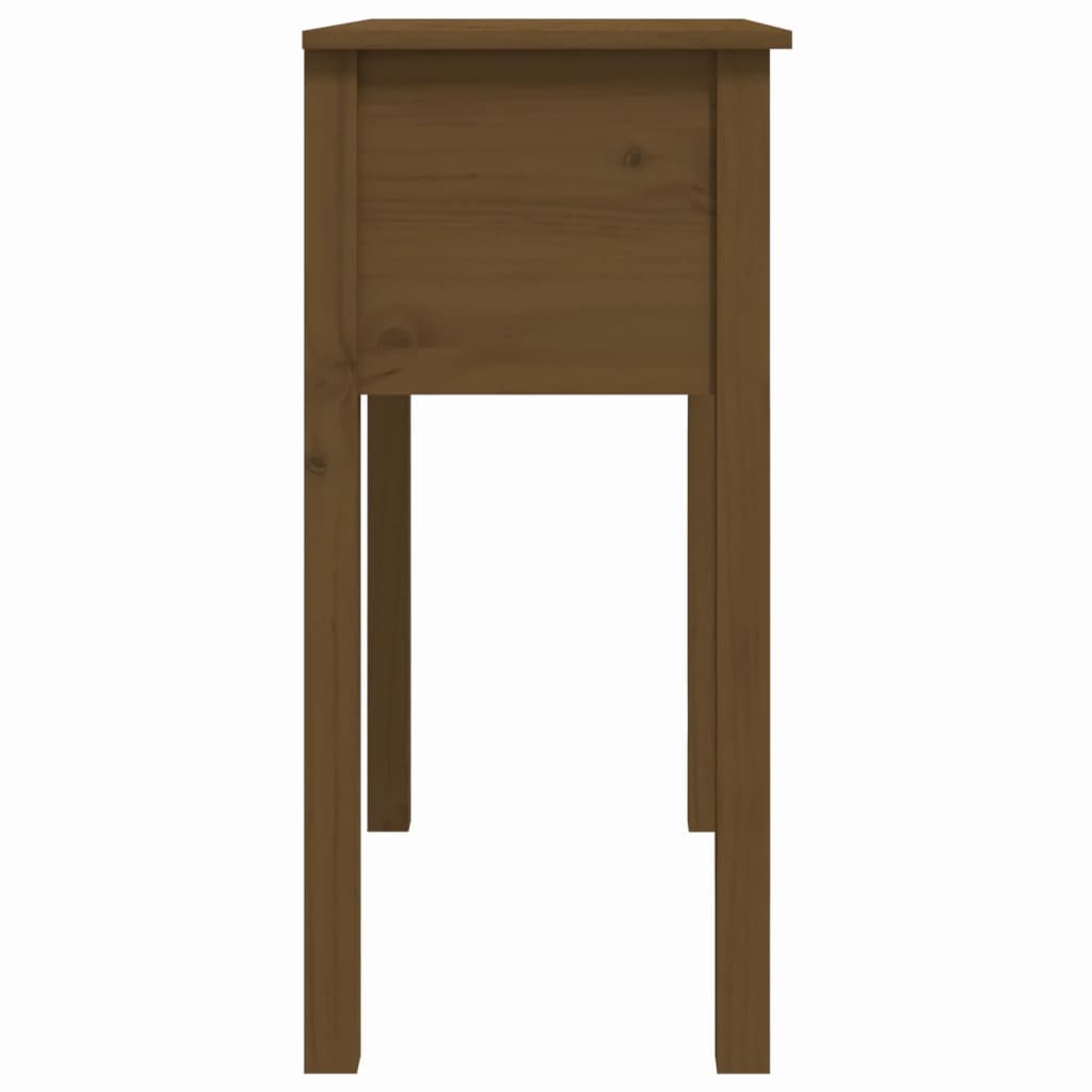 Tavolo Consolle Marrone Ambra 70x35x75cm Legno Massello di Pino - homemem39