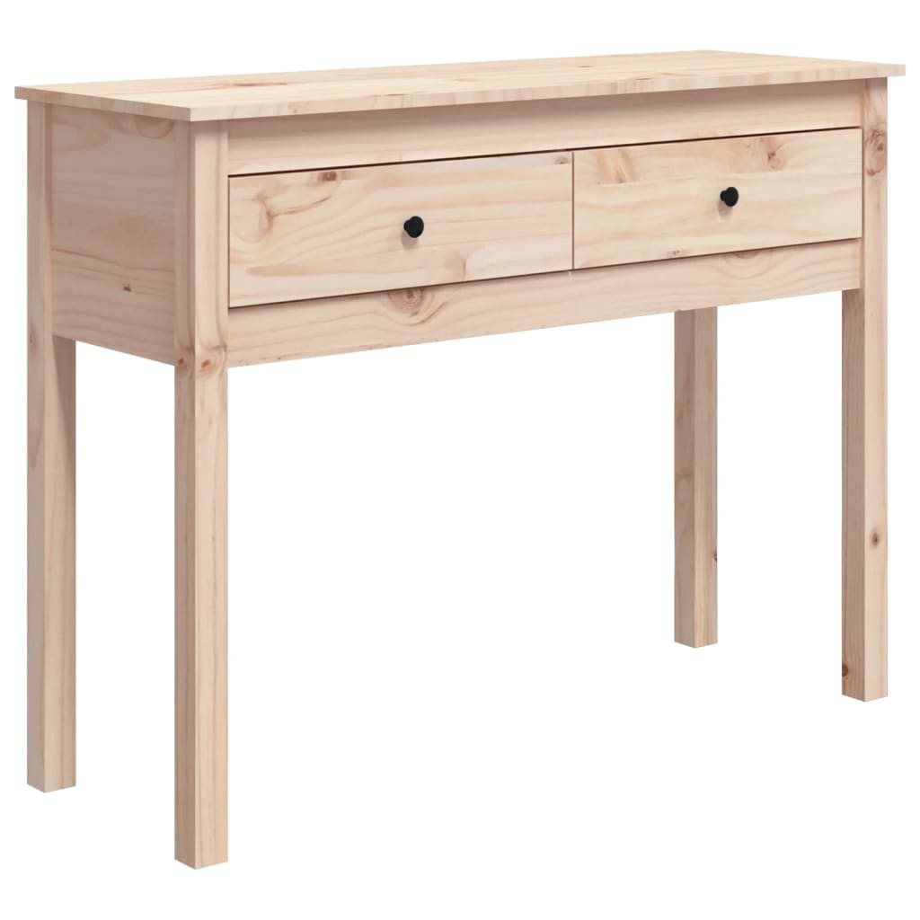 Tavolo Consolle 100x35x75 cm in Legno Massello di Pino - homemem39