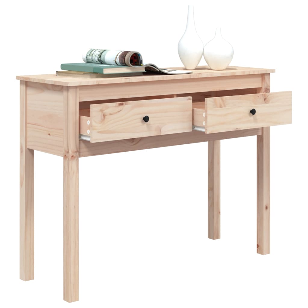 Tavolo Consolle 100x35x75 cm in Legno Massello di Pino - homemem39
