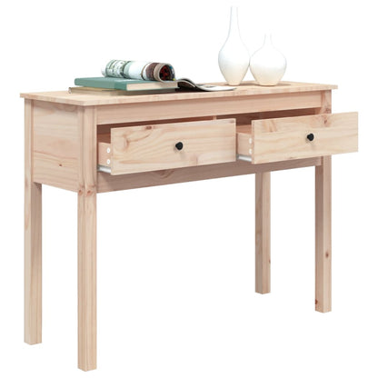 Tavolo Consolle 100x35x75 cm in Legno Massello di Pino - homemem39