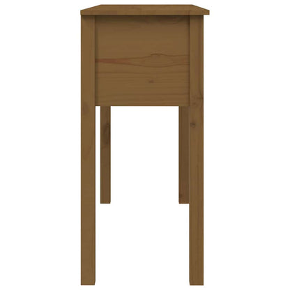 Tavolo Consolle Ambrato 100x35x75 cm in Legno Massello di Pino