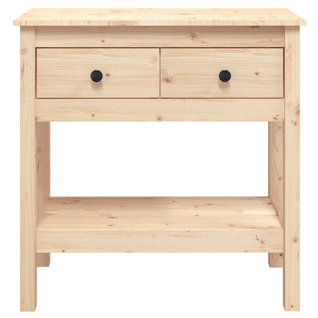 Tavolo Consolle 75x35x75 cm in Legno Massello di Pino - homemem39