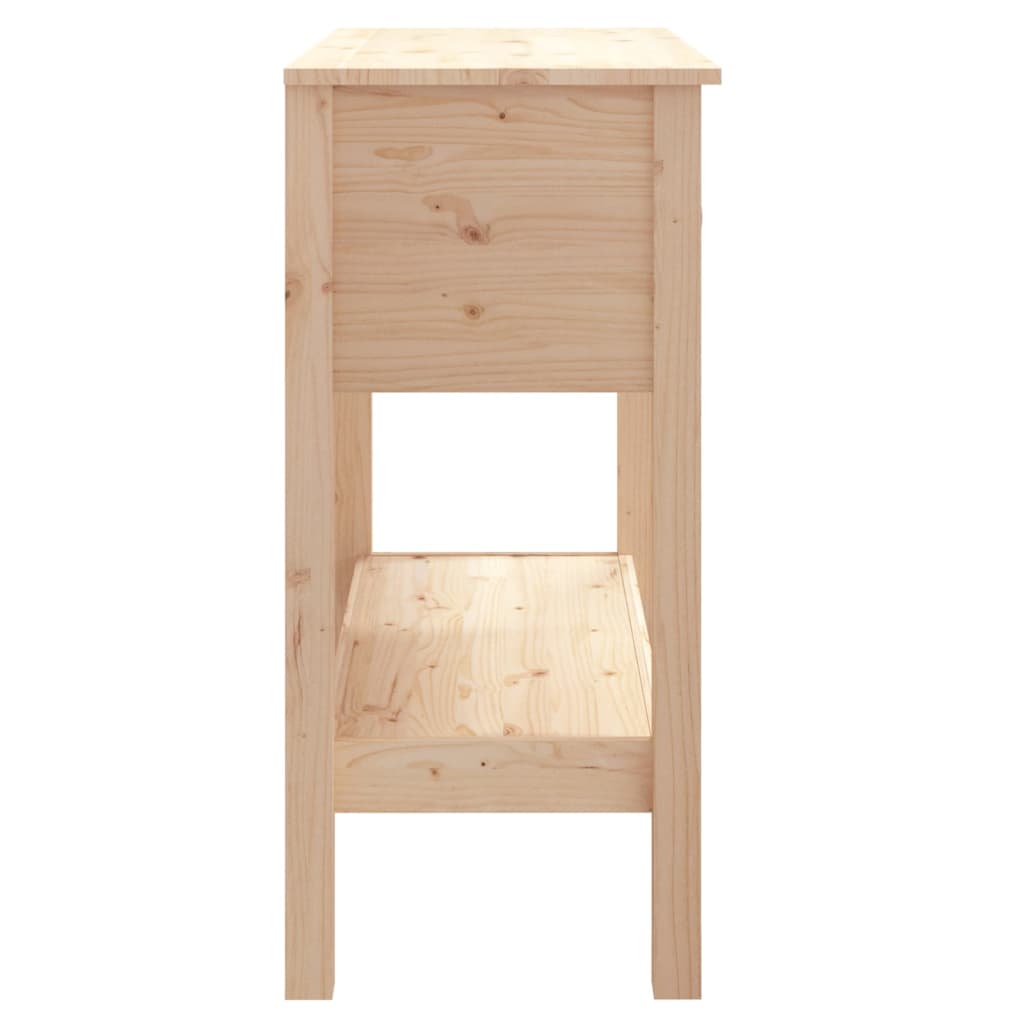 Tavolo Consolle 75x35x75 cm in Legno Massello di Pino - homemem39