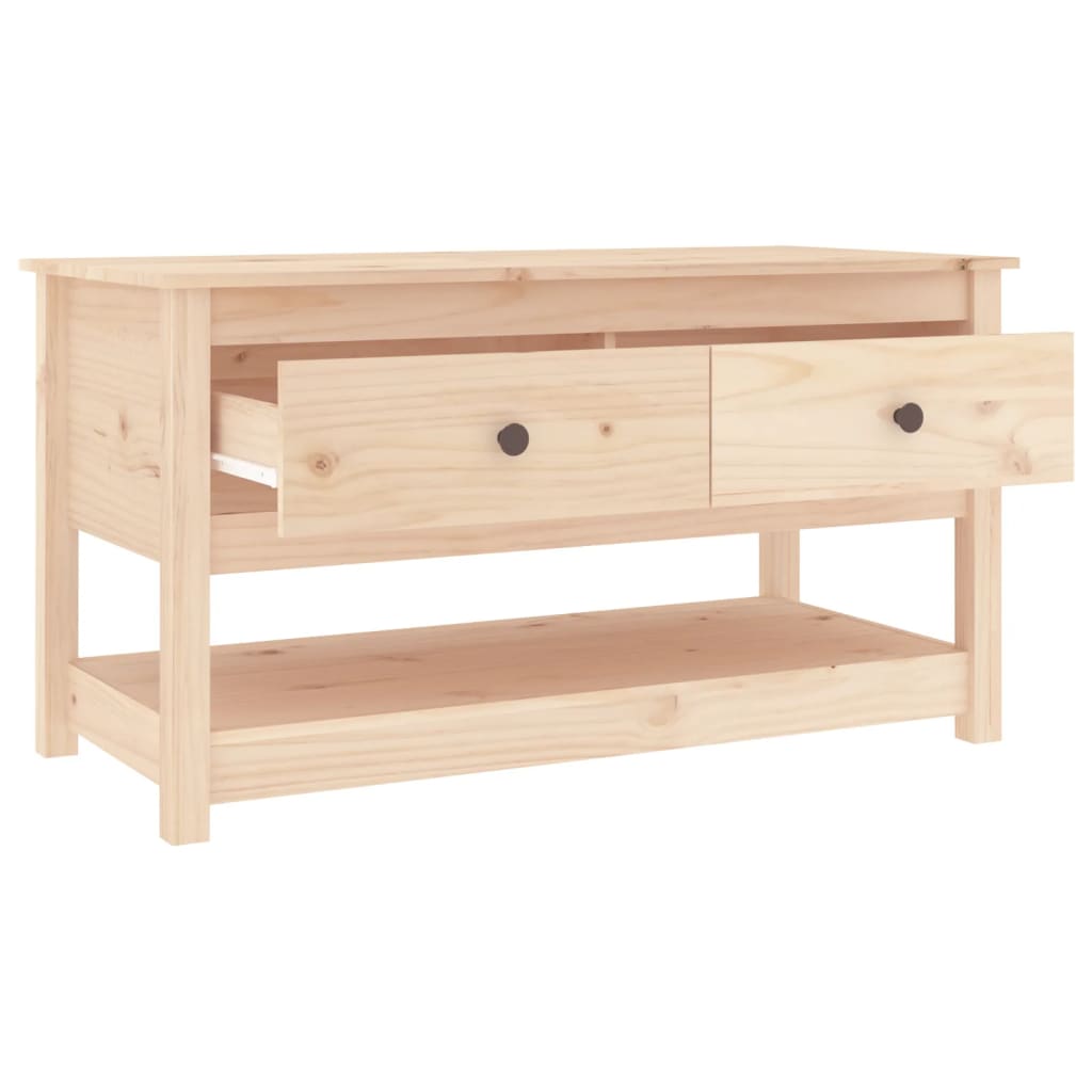 Tavolino da Salotto 102x49x55 cm in Legno Massello di Pino | homemem39