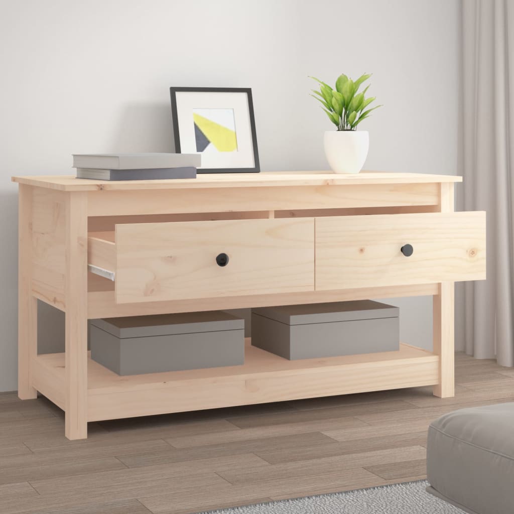 Tavolino da Salotto 102x49x55 cm in Legno Massello di Pino | homemem39