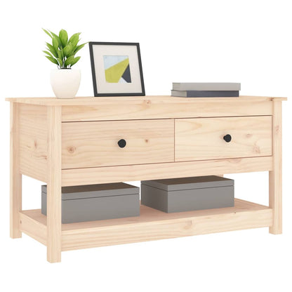 Tavolino da Salotto 102x49x55 cm in Legno Massello di Pino