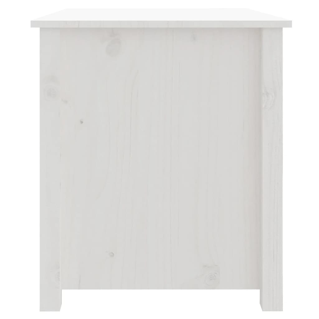 Tavolino da Salotto Bianco 71x49x55cm in Legno Massello di Pino | homemem39