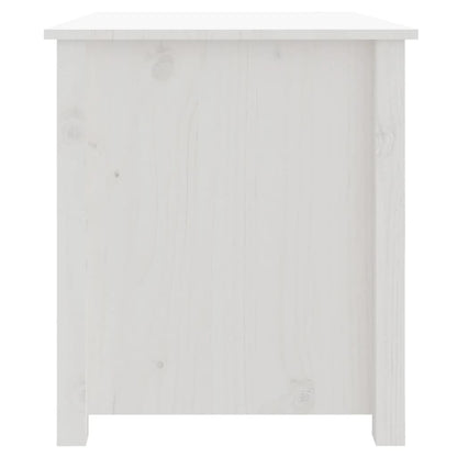 Tavolino da Salotto Bianco 71x49x55cm in Legno Massello di Pino | homemem39