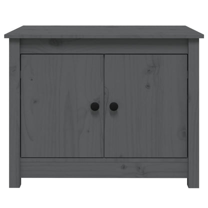 Tavolino da Salotto Grigio 71x49x55cm in Legno Massello di Pino | homemem39
