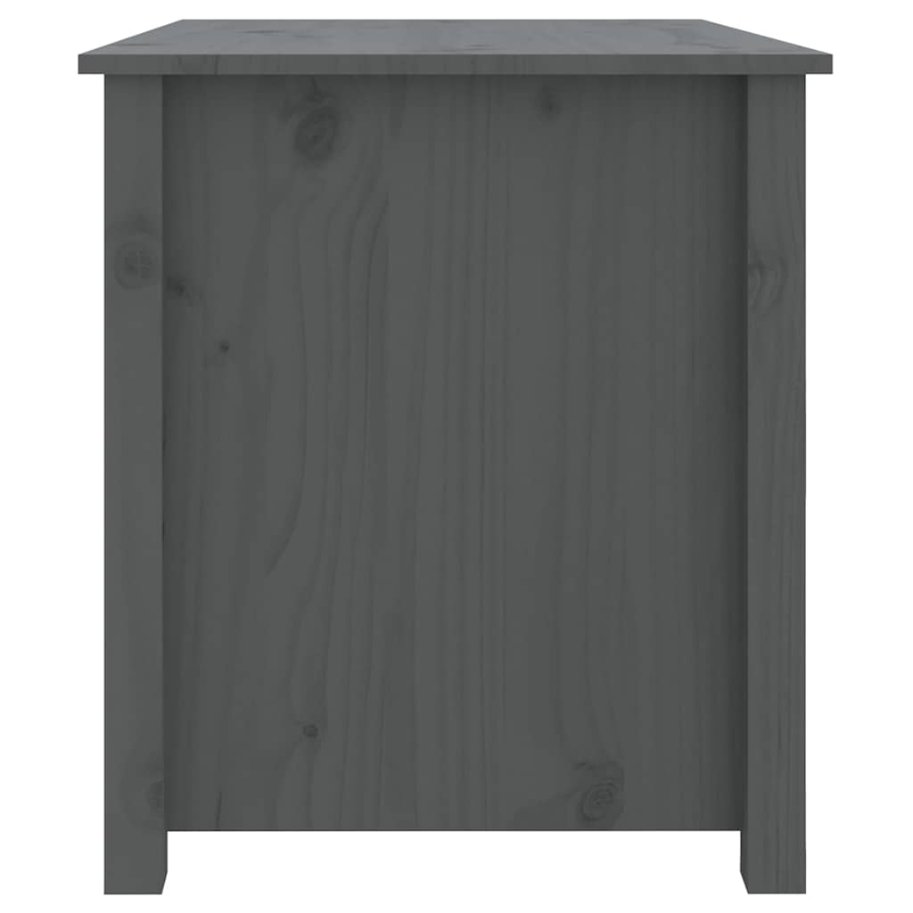 Tavolino da Salotto Grigio 71x49x55cm in Legno Massello di Pino