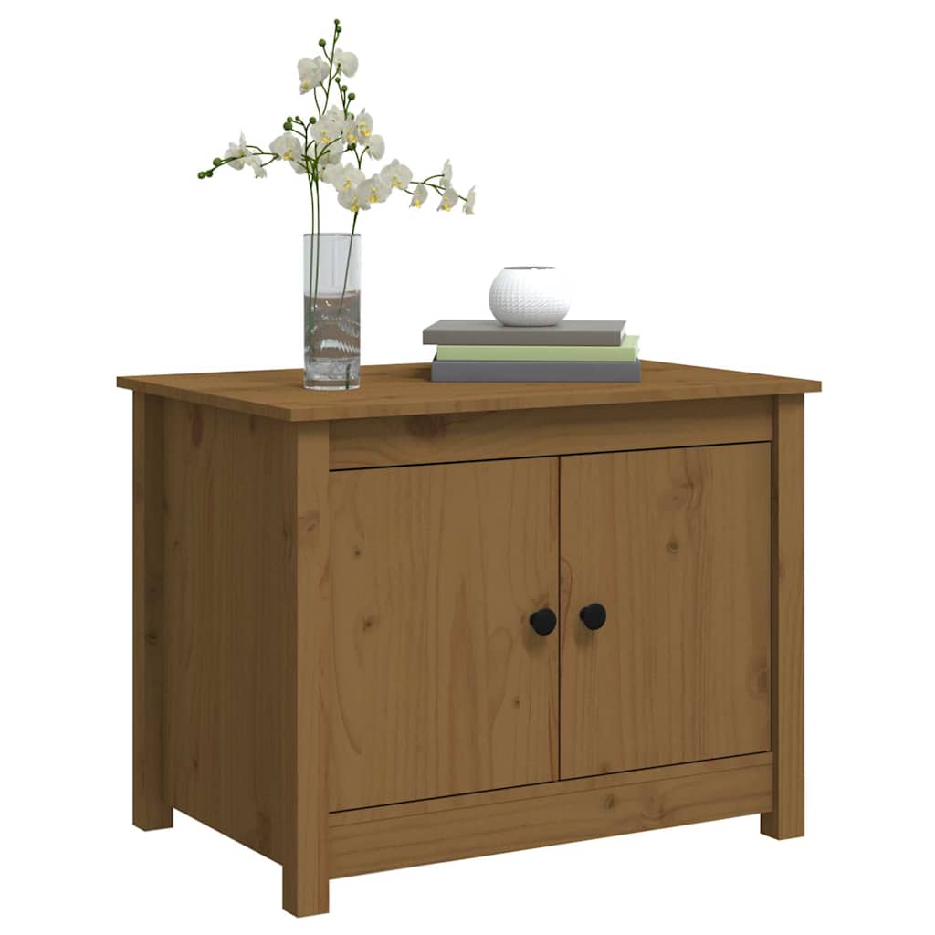 Tavolino da Salotto ambra 71x49x55 cm in Legno Massello di Pino