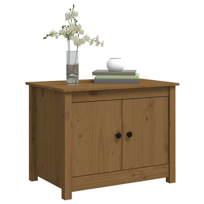Tavolino da Salotto ambra 71x49x55 cm in Legno Massello di Pino